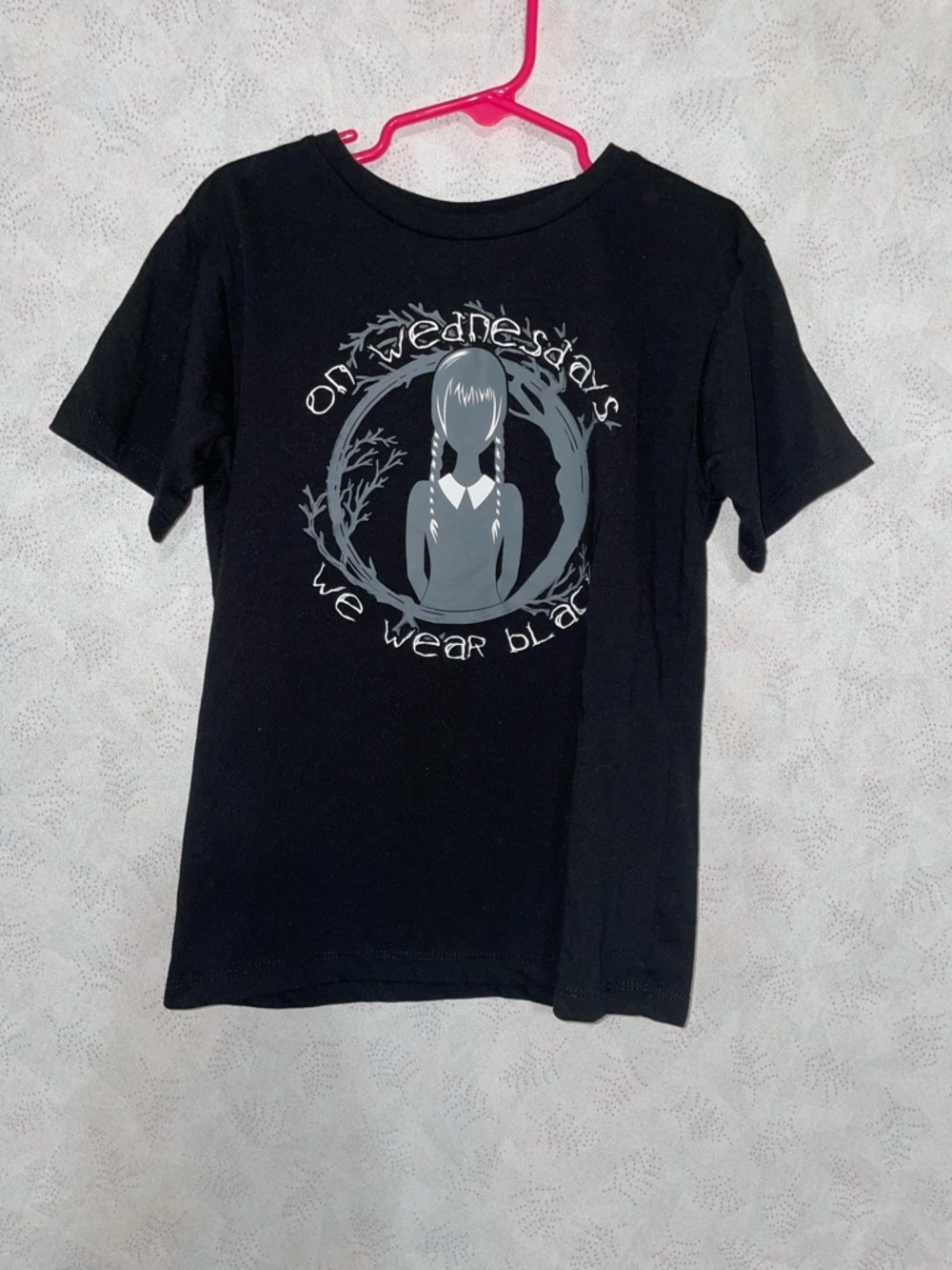 Kids' Black Short-Sleeve Graphic Tee - 'On Wednesdays We Wear Black'